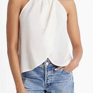 Express Cream Halter Top